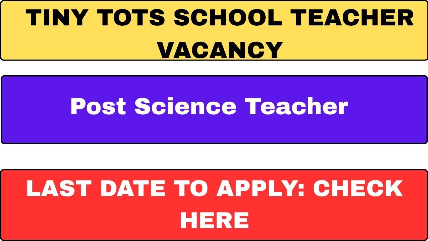 Tiny Tots School Teacher Vacancy in Srinagar